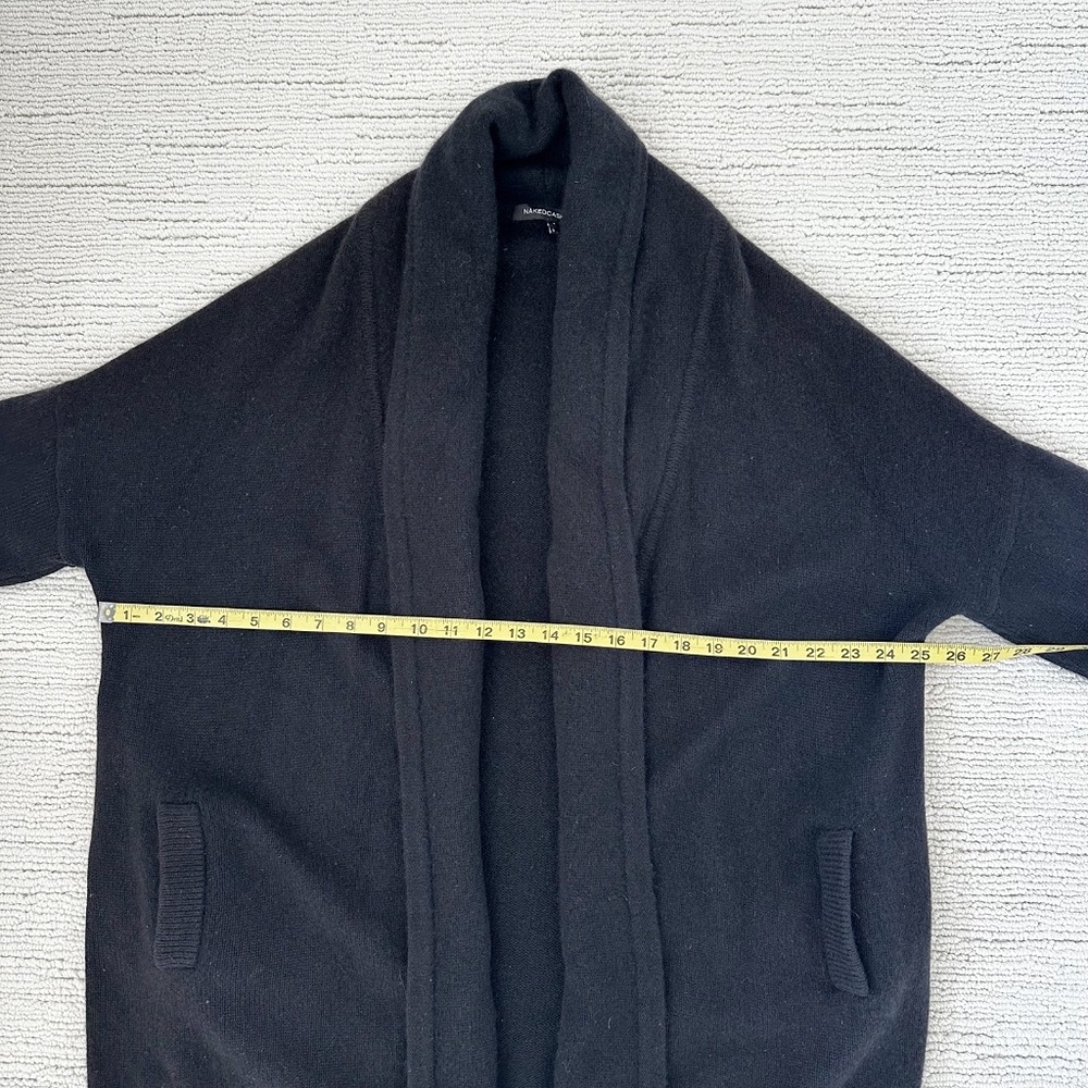 NAKEDCASHMERE River Women’s S Black Open Front Cardigan Oversized Luxe Cozy - Picture 8 of 12